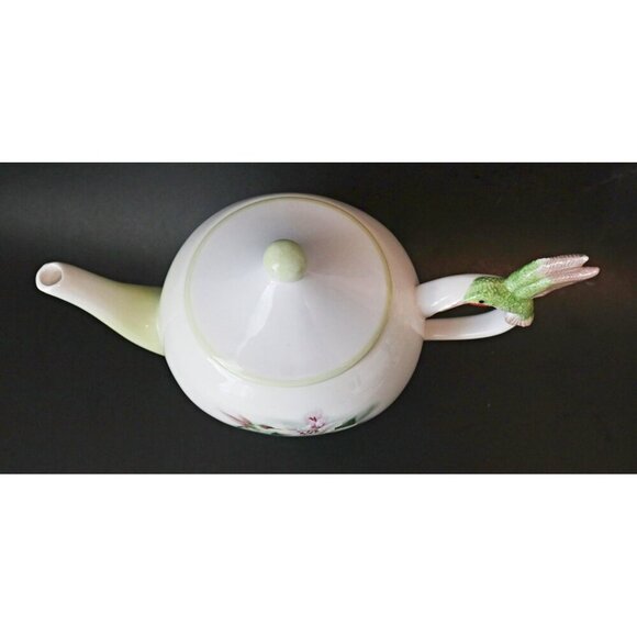 Vintage Teleflora Hummingbirds and Lilies by Lena Liu Teapot - Picture 5 of 8